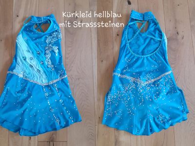 Kürkleid Neckholder, hellblau